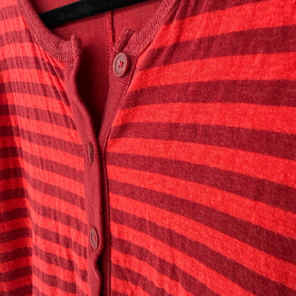 MARINE LAYER‎ RED STRIPED ONE PIECE PAJAMA MODAL ORGANIC COTTON SMALL - Picture 6 of 10